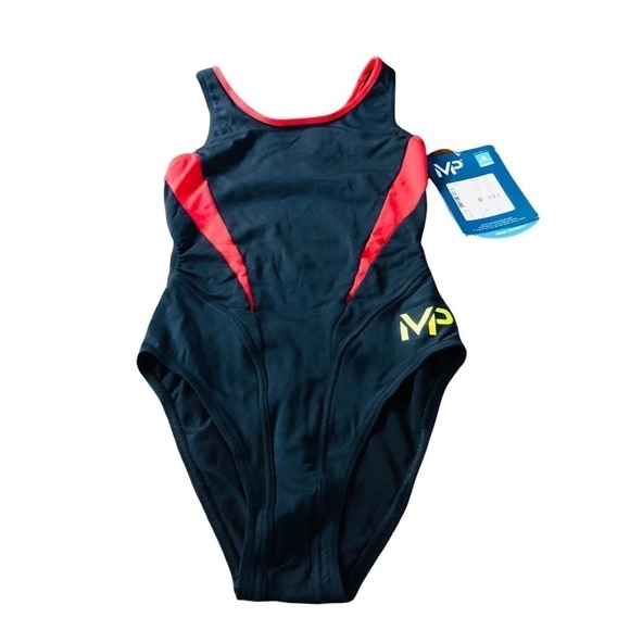 MICHAEL PHELPS WOMENS BLACK ONE PIECE SWIMSUIT SIZE 28 NWT - Picture 9 of 9